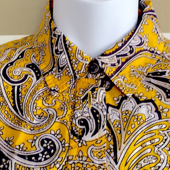 MICHAEL KORS PAISLEY LONG SLEEVE BLOUSE - Picture 3 of 9